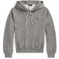 Ralph Lauren för kvinnor. 211971698004 Fleece sweatshirt Shrunken Fit grå (L), Casual, Bomull