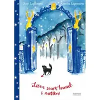 Liten svart hund i natten