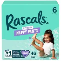 RASCAL AND FRIENDS RASCALS blöjor 6 storlek, 15–20 kg, 46 st., 93437