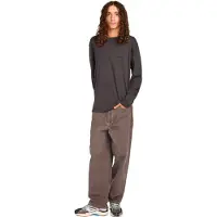 Element - Lowcase Pigment LS Tee Off Black för UnisexBomull - Storlek M - Svart