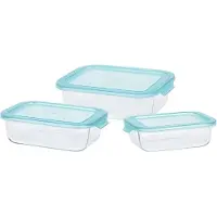 Excellent houseware Cristal Lunchlåda 3 Enheter