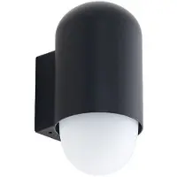LINDBY Vägglampa utomhus Pilva , dimbar, Svart, Aluminium / grå / zink, Modern, Utomhusvägglampa