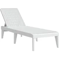 vidaXL Vit chaise longue 186x60x29 cm PP 364220
