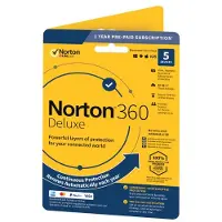 Symantec Norton 360 Deluxe säkerhetsprogram 5 enheter 50 GB molnlagring 1 år