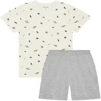 Minymo Pyjamas - 2-delad - Viskos - Niagara Mist m. Planeterna - - 2 år (92) - Pyjamas 2-delad
