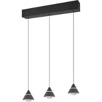 TRIO Lighting Pendellampa Romeo, Svart, Vardagsrum / matsal, Metall, Modern