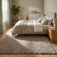 NATURL. Fluffig tvättbar matta | Ziggy beige hos Volero | 230x330 cm | Syntet | Enfärgad | Rektangulär | Hög lugg