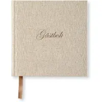 Adlibris Gästbok 185 x 185 Rough Linen Paperstyle