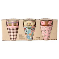 Rice Koppar - Melamin - 6 st. - 250 ml - Bon Vivant-tryck - - One Size - Mugg