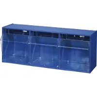 Allit 464410 Fällådemagasin VarioPlus ProFlip 3 (B x H x D) 600 x 240 x 200 mm Blå, Transparent 1 st
