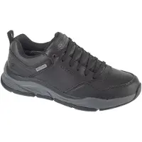 SKECHERS för män. 210021 Relaxed Fit Benago läder sneakers svart (42), Hud, Karta, Nyckelband, Casual