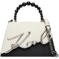 Karl Lagerfeld Handväska svart / silver / vit