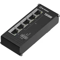 Teltonika TSF000 - Switch - ostyrd - 5 x 10/100 (4 PoE+) - DIN-skenmonterbar - PoE+ (120 W)