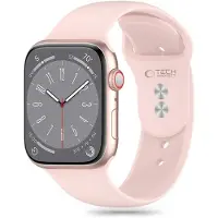 Tech-Protect Hurtel silikonarmband till Apple Watch 4 / 5 / 6 / 7 / 8 / 9 / SE (38 / 40 / 41 mm) - rosa