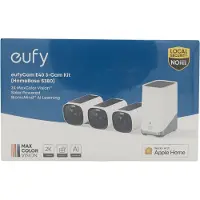 Eufy eufyCam E40 3-Cam Kit + HomeBase S380, IP-säkerhetskamera, Inomhus & utomhus, Trådlös, Vägg, Svart, Vit, Projektil (form)