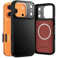 Tech-Protect MagSafe-fodral i Kevlar-aramid för iPhone 17 Pro – svart
