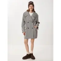 Happiness İstanbul Oversized Herringbone Ull-Bomull Midi Kappa