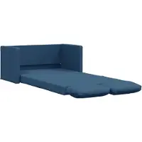 vidaXL Golvbäddsoffa 2-i-1 blå 112x174x55 cm tyg