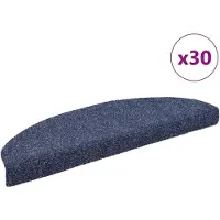 vidaXL Trappmattor självhäftande 30 st blå 65x21x4 cm
