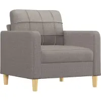 vidaXL Fåtölj taupe 60 cm tyg