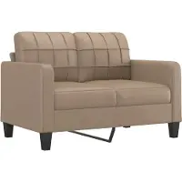 vidaXL 2-sitssoffa cappuccino 120 cm konstläder