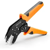 Vevor Krymptång, 0,25-4 mm² Spärrtång för trådkrympning, Arbetsbesparande elektrisk terminalkrymptång med tydliga metriska och AWG-markeringar, Snabbkoppling, Justerbart tryck för flera terminaler