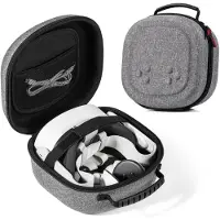 INF Meta Quest 3 Fodral - VR Headset Kompatibelt med Meta Quest 3S/3/2 & Vision Pro - Grå