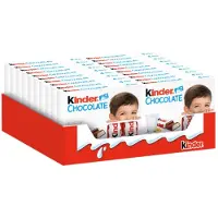 Kinder Choklad Baton med Mjölkchoklad och Mjölkfyllning 50 G (4 stycken)