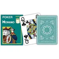 Poker 4 Jumbo Index Modiano spelkort (gröna)