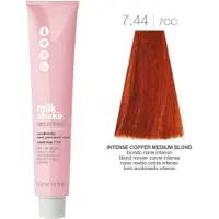 Milk shake Smoothie Semi-Perm Hårfärg 100ml, färgpalett 7,44 | 7CC || Medium intensiv kopparblond