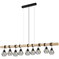 Eglo TOWNSHEND 5 LÅNGBORD 9L SVART/TRÄ FSC