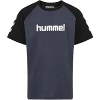 Hummel T-shirt - HmlJR Logo - Ombre Blue - - 9-10 år (134-140) - T-shirt