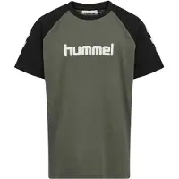 Hummel T-shirt - HmlJR Logo - Castor Grå - - 4 år (104) - T-shirt