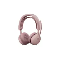 Logitech Zone Wireless 2 ES - Headset - på örat - Bluetooth - trådlös, kabelansluten - aktiv brusradering - USB-C - rosa