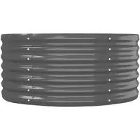 vidaXL Odlingslåda galvaniserat stål 512x80x36 cm antracit