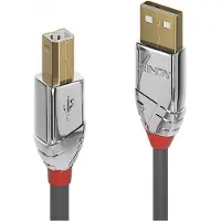 Lindy 36642, 2 m, USB A, USB B, USB 2.0, 480 Mbit/s, Grå