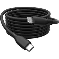 Digitus USB-kabel USB 2.0 Apple Lightning kontakt , USB-C-kontakt 2.00 m Svart Flexibel, Högflexibel, med USB, Silikon, Utmärkta åldringsegenskaper, Flexibel