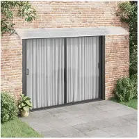 vidaXL Entrétak grå och transparent 400x75 cm polykarbonat