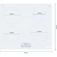 Bosch Serie 4 PUE612BB1J induktionshäll 4 zoner touchstyrning timer vit