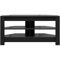 vidaXL HörnTVSkåp Svart 102 x 40,5 x 45 cm Konstruerat trä