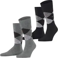 Burlington Sockor gråmelerad / mörkröd / svart