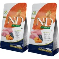 Farmina N&amp;D Pumpkin Cat Neutered Adult Lamm &amp; blåbär för kastrater 1,5 kg