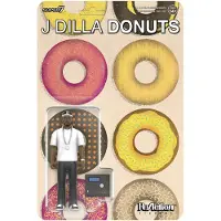 Super7 ReAction Figur J Dilla (Donuts) - 3.75" J Dilla Actionfigur med Tillbehör - Klassiska Hip-Hop Samlarobjekt