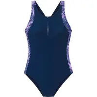LASCANA Sportbaddräkt marinblå / ljusblå / lavendel