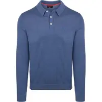 New zealand auckland NZA Långärmad Stickad Polo Blå Storlek
