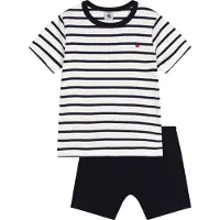 Petit Bateau Set mörkblå / vit