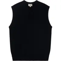 GOBI Cashmere Slipover 'Men's Essential V-Neck Cashmere Vest' svart