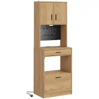 SoBuy Högt skåp Light Oak 60x40x170 cm