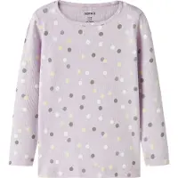 Name it Tröja - Rib - NmfDottia - Lavender Dimma - - 4 år (104) - Tröja