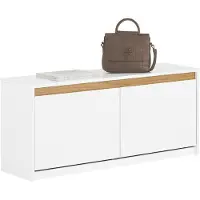 SoBuy Skobänk med 2 fack FSR171-W
